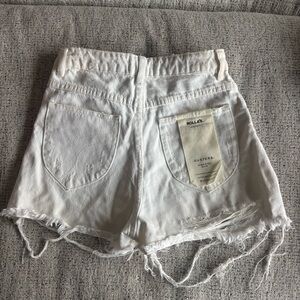 ROLLA'S White Frayed Hem Jean Shorts